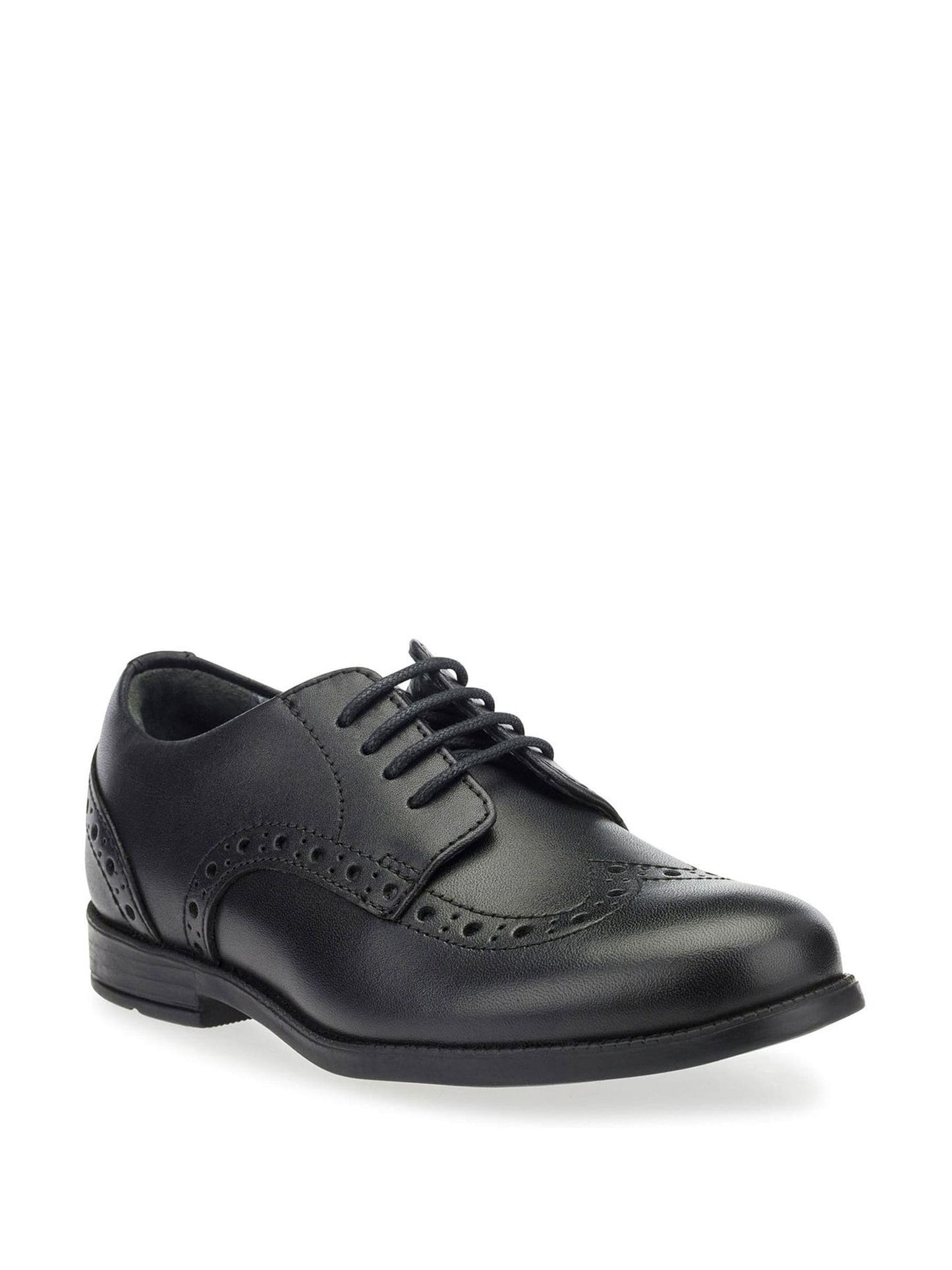 Black Brogue Pri Patent Leather Smart School Shoes image 3
