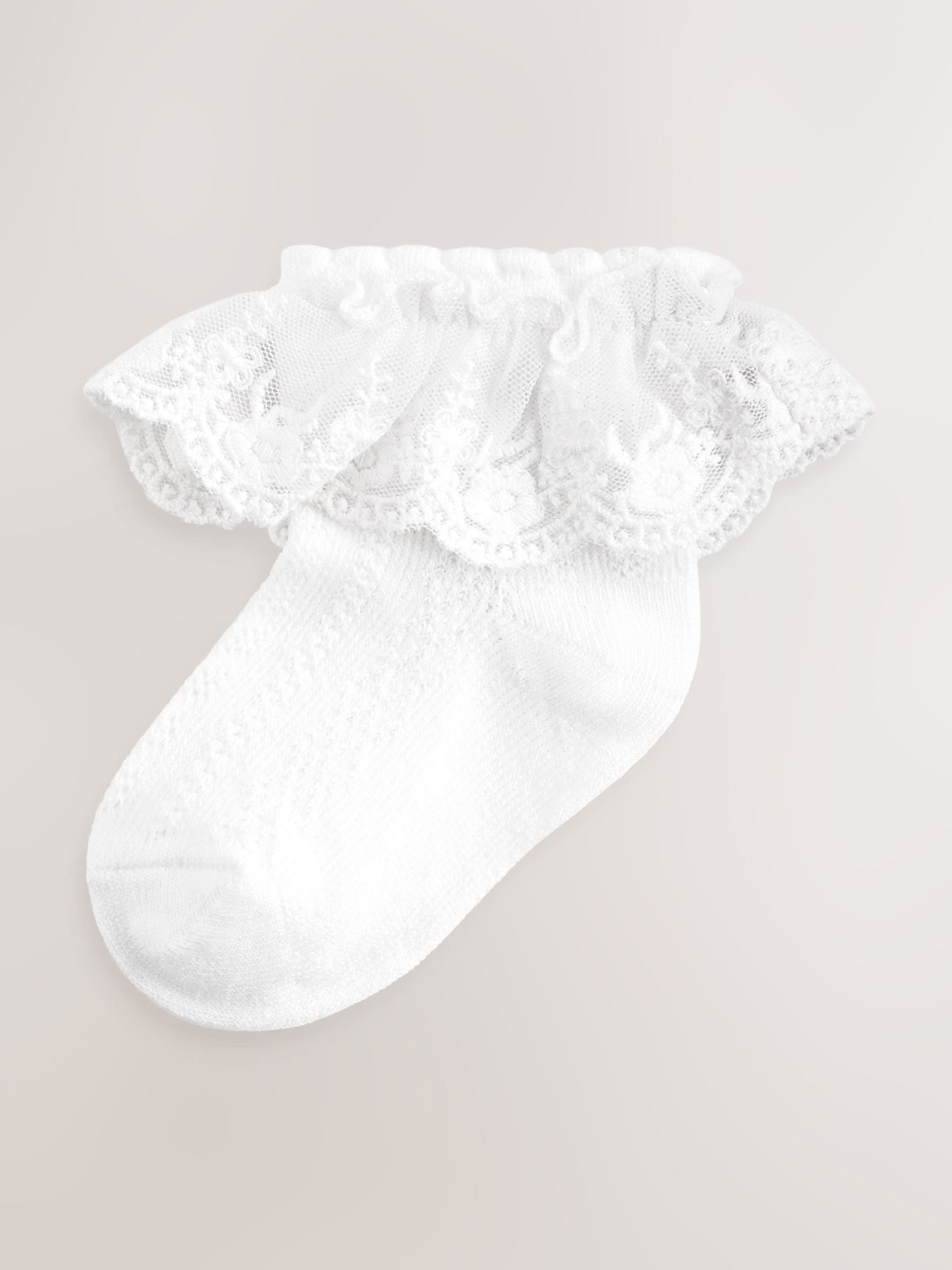 White Occasion Lace Socks 1 Pack image 1