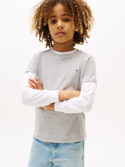 Tommy Hilfiger Grey Basic T-Shirt image 1