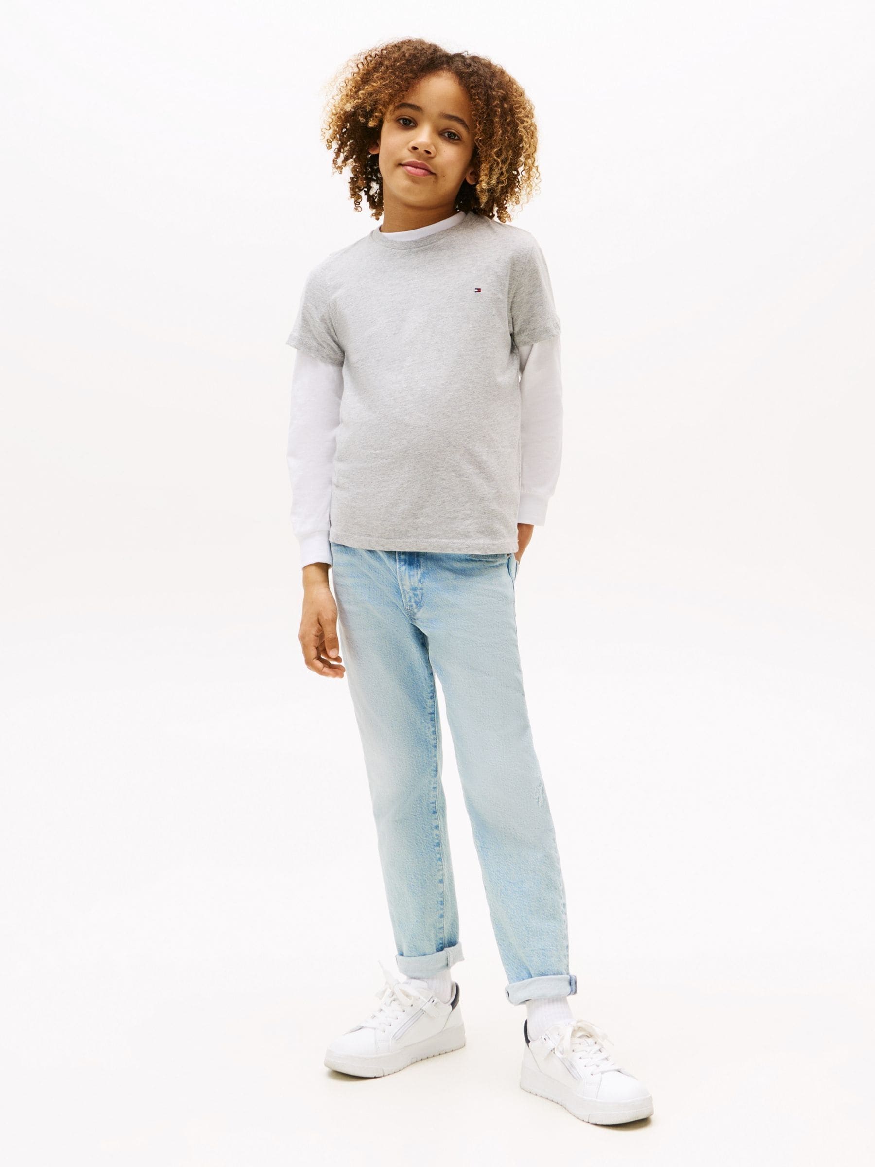 Tommy Hilfiger Grey Basic T-Shirt image 3