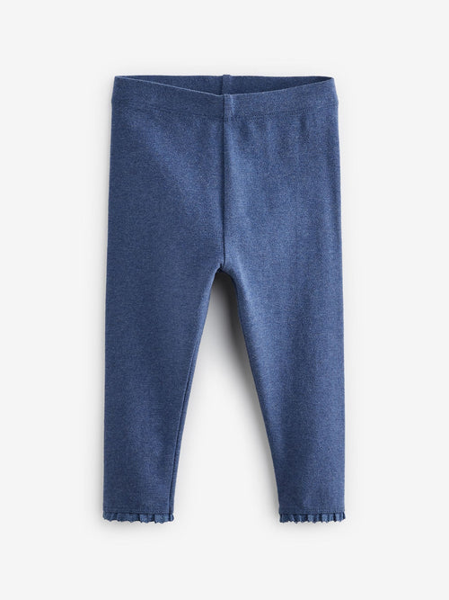 Dsiney Kidz - Blue Denim Lace Trim Leggings (3mths-7yrs) image 1