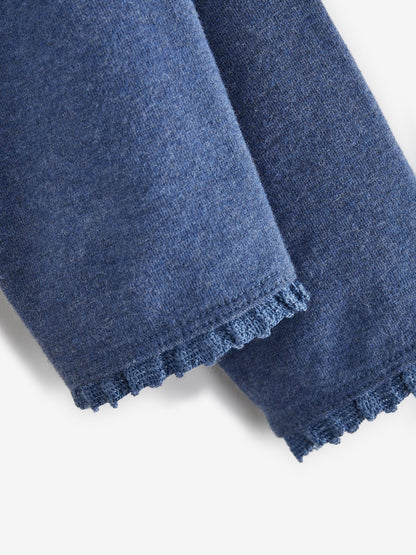 Blue Denim Lace Trim Leggings (3mths-7yrs) image 3