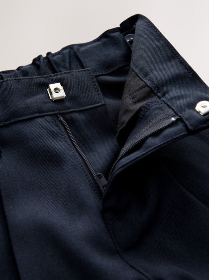 Dsiney Kidz - Navy Slim Waist School Pleat Front Trousers (3-17yrs) image 6