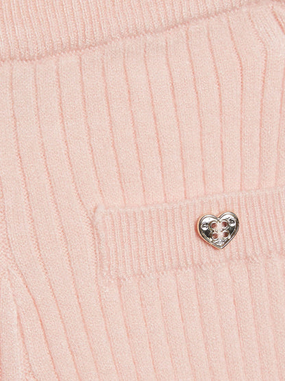 River Island Pink Faux Fur Collar Cardigan & Trousers Set - image 4