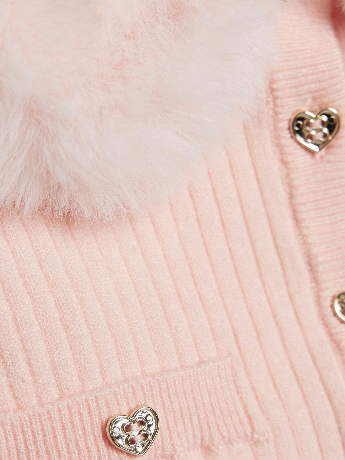 River Island Pink Faux Fur Collar Cardigan & Trousers Set - image 5