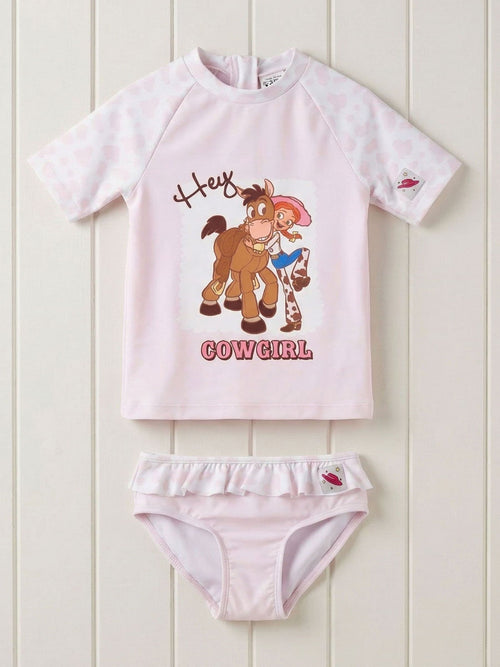 Dsiney Kidz - Vanilla Underground Pink Disney Toy Story Jessie And Bulleyes Piece Swim Set image 1