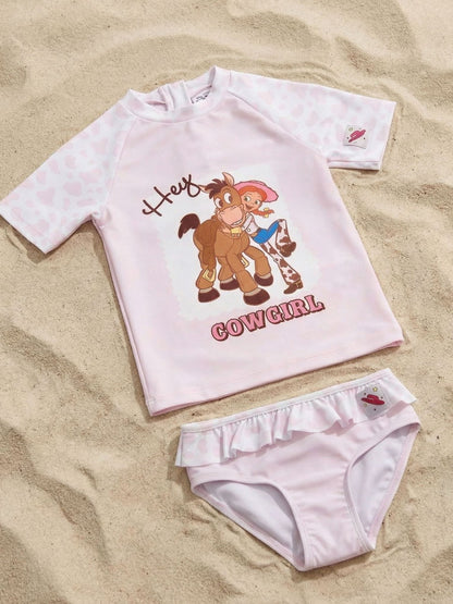 Dsiney Kidz - Vanilla Underground Pink Disney Toy Story Jessie And Bulleyes Piece Swim Set image 4