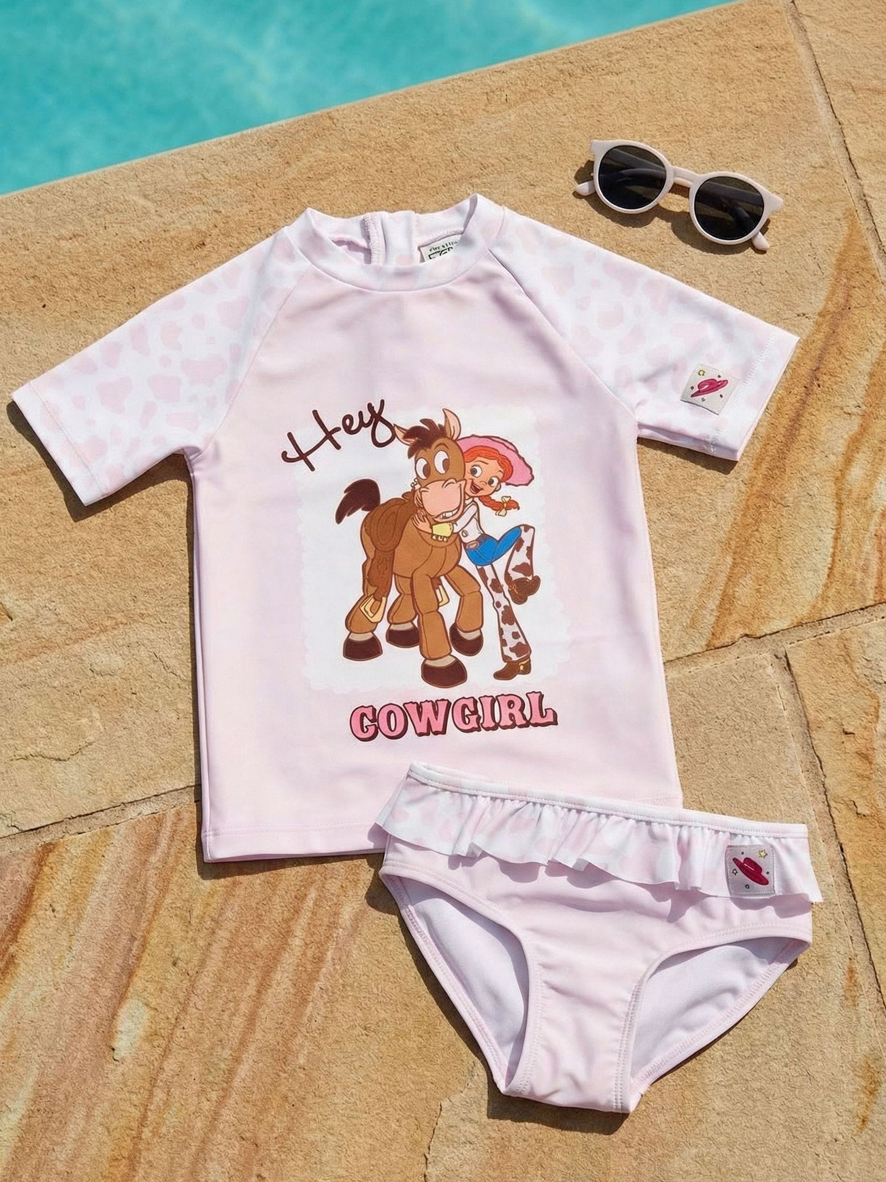 Dsiney Kidz - Vanilla Underground Pink Disney Toy Story Jessie And Bulleyes Piece Swim Set image 5