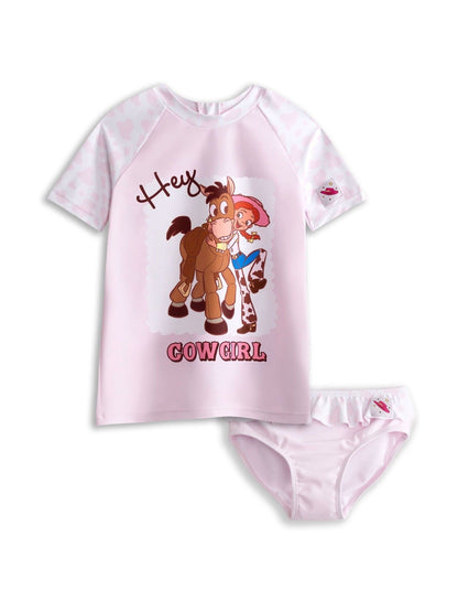 Dsiney Kidz - Vanilla Underground Pink Disney Toy Story Jessie And Bulleyes Piece Swim Set image 6