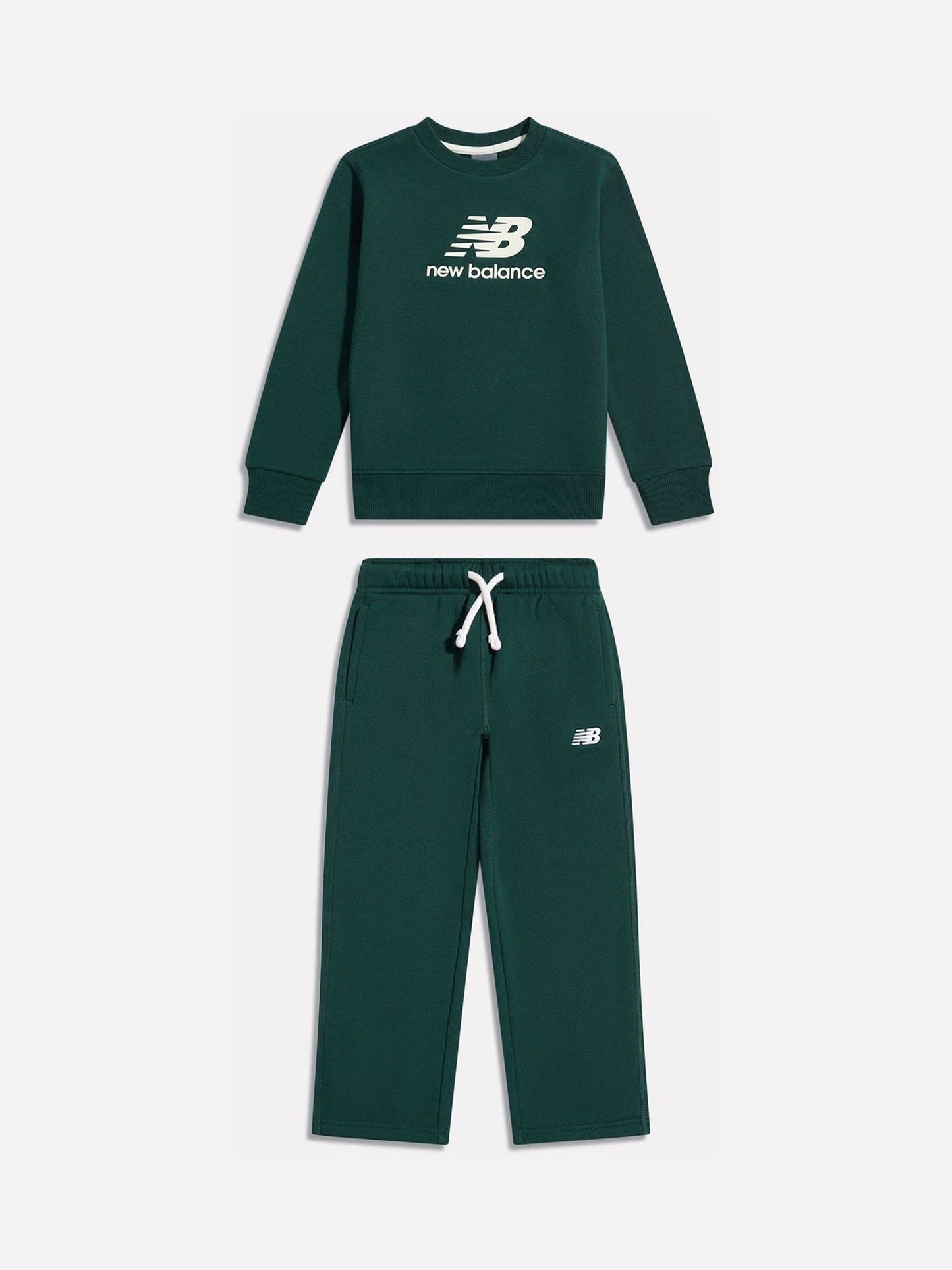 Dsiney Kidz - New Balance Green Small Logo Sweat Top & Jogger Set image 1