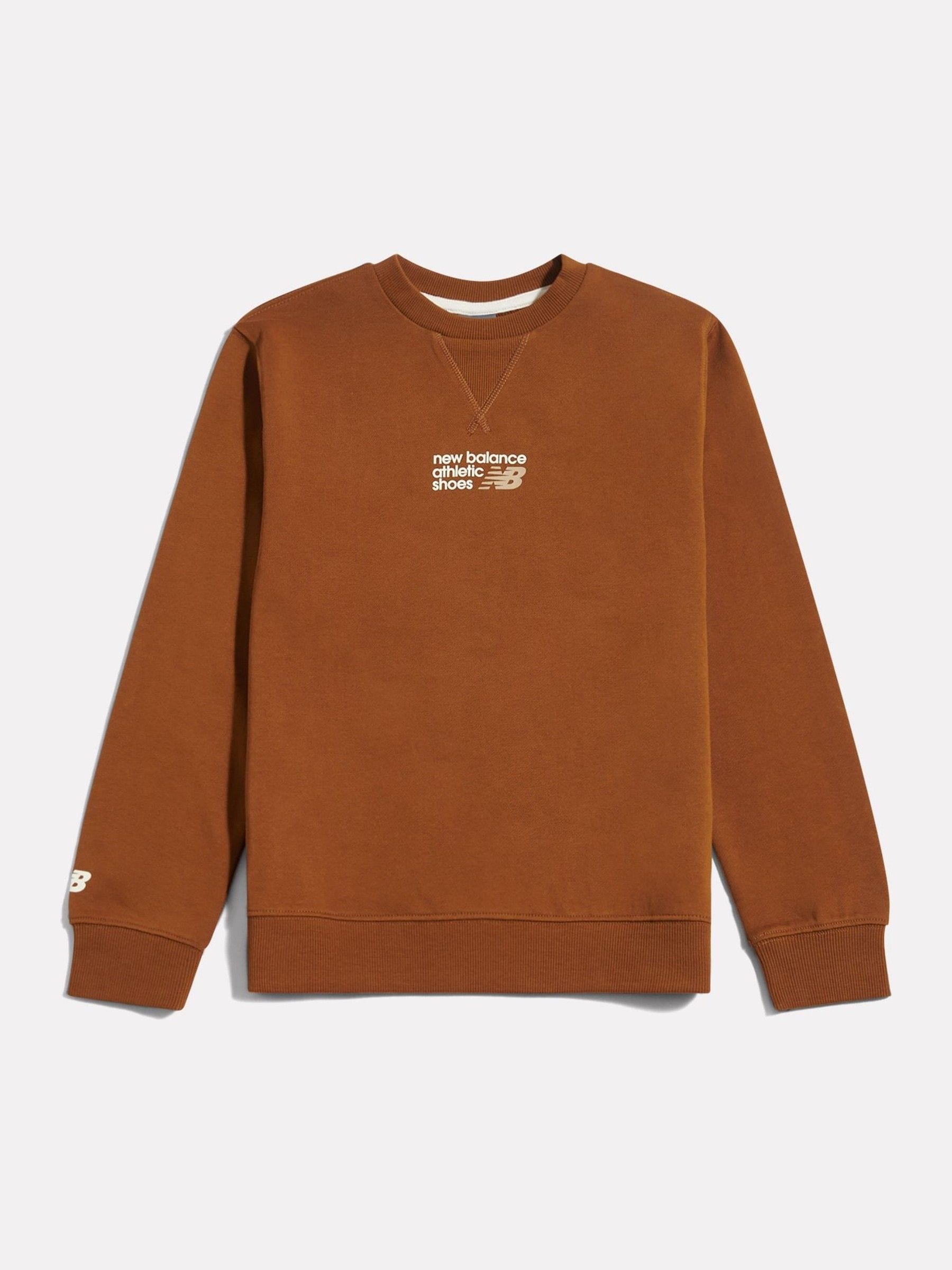 Dsiney Kidz - New Balance Brown Athletics Premium Logo Sweatshirt image 1