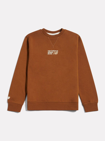 Dsiney Kidz - New Balance Brown Athletics Premium Logo Sweatshirt image 1