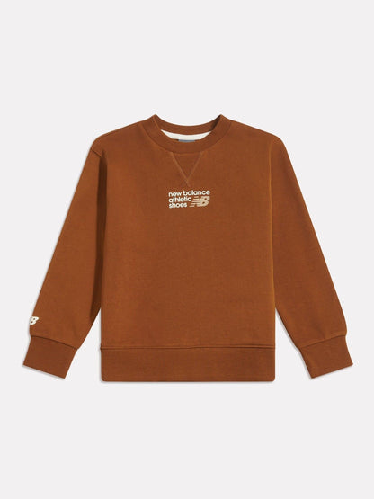 Dsiney Kidz - New Balance Brown Athletics Premium Logo Sweatshirt image 1