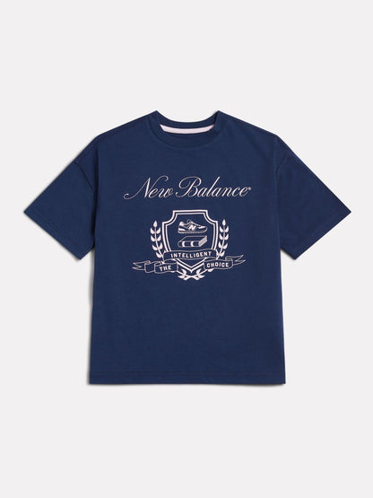 Dsiney Kidz - New Balance Blue Academy Crest Graphic T-Shirt image 1