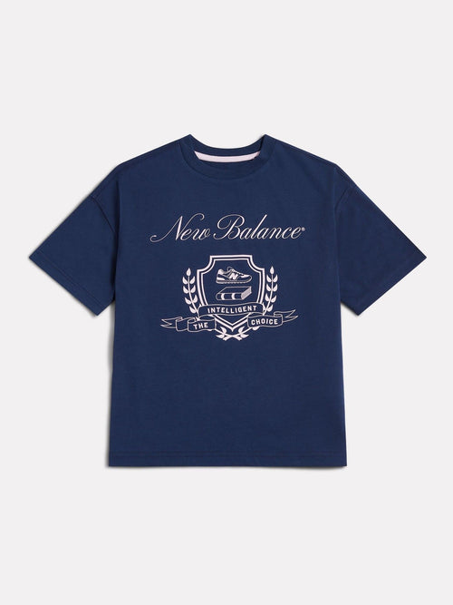 Dsiney Kidz - New Balance Blue Academy Crest Graphic T-Shirt image 1