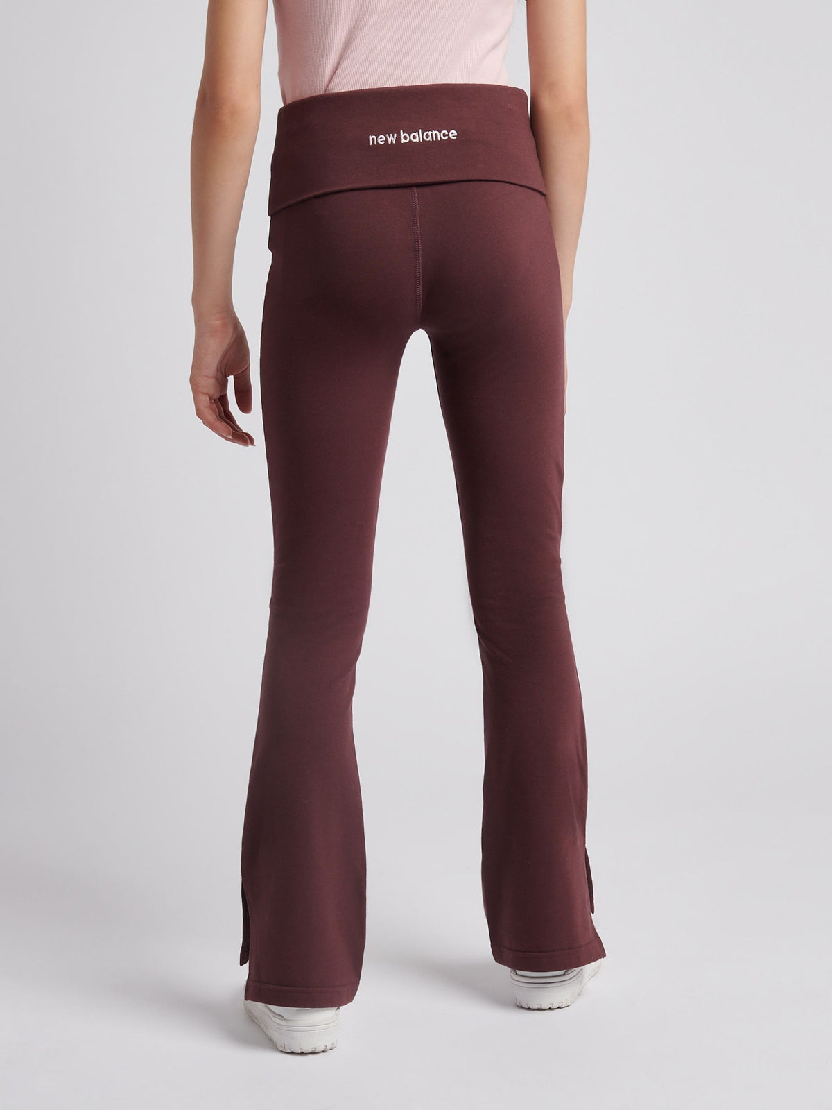 New Balance Brown Small Logo Roll Down Flare Leggings - image 3