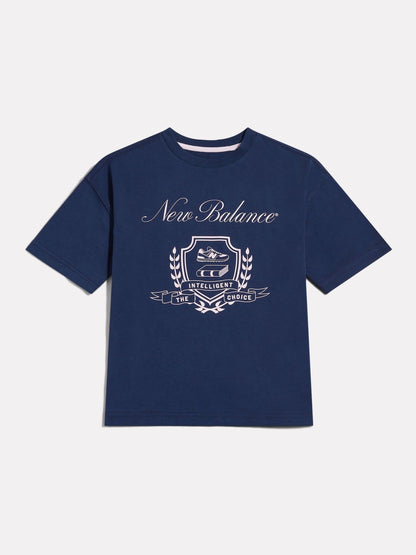 Dsiney Kidz - New Balance Blue Academy Crest Graphic T-Shirt image 1