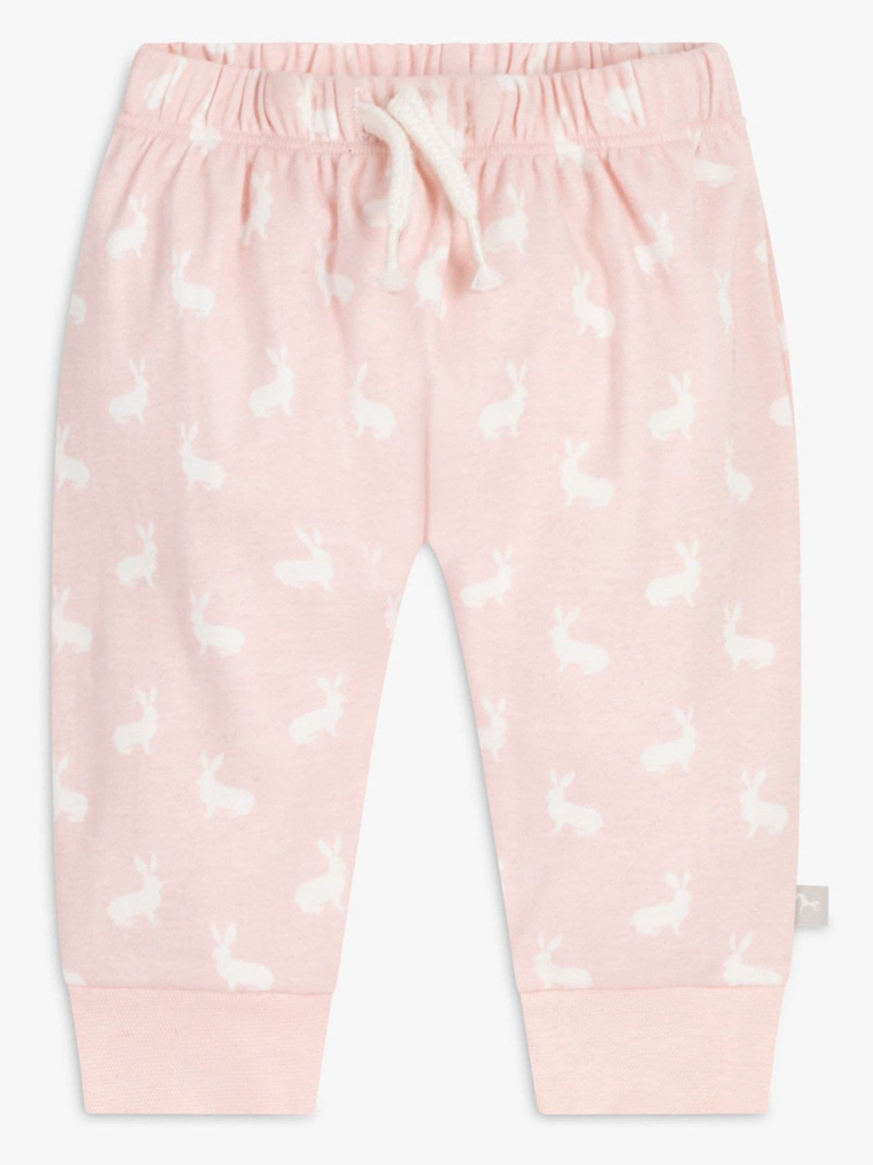 The Little Tailor Pink 2 Piece Jersey Bunny Print 100% Cotton Gift Set image 4