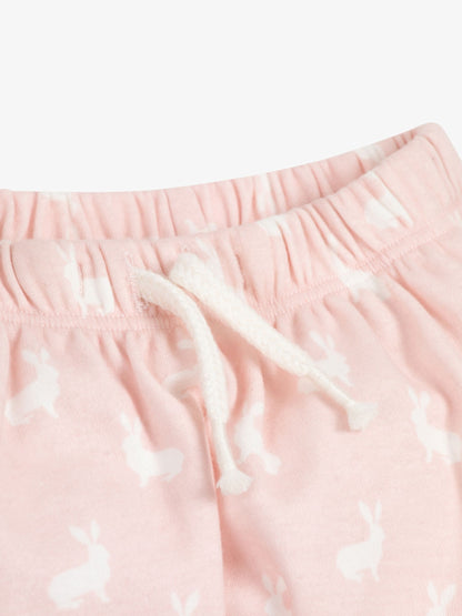 The Little Tailor Pink 2 Piece Jersey Bunny Print 100% Cotton Gift Set image 6