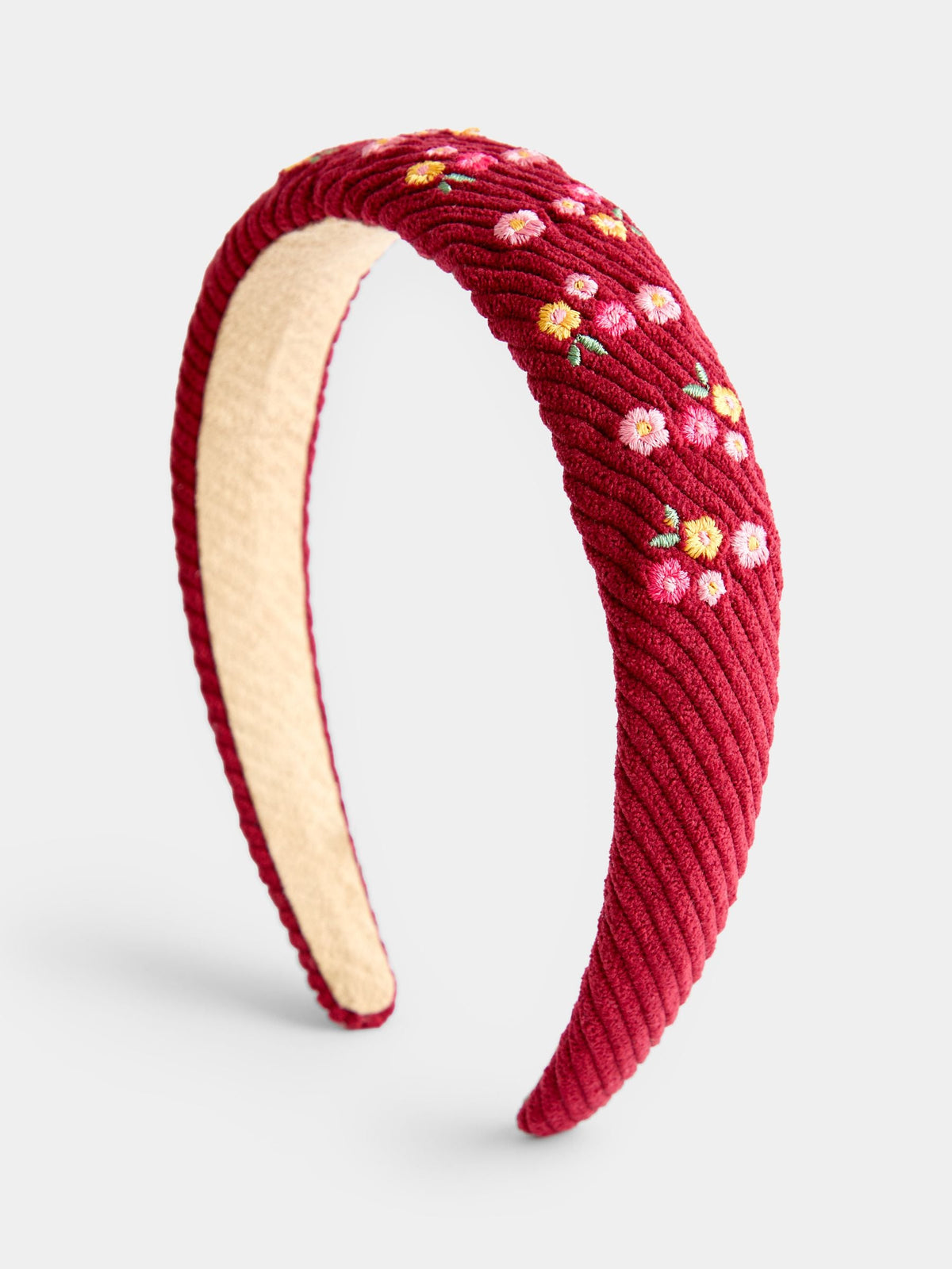 Jojo Maman Bébé Red Floral Embroidered Headband - image 1
