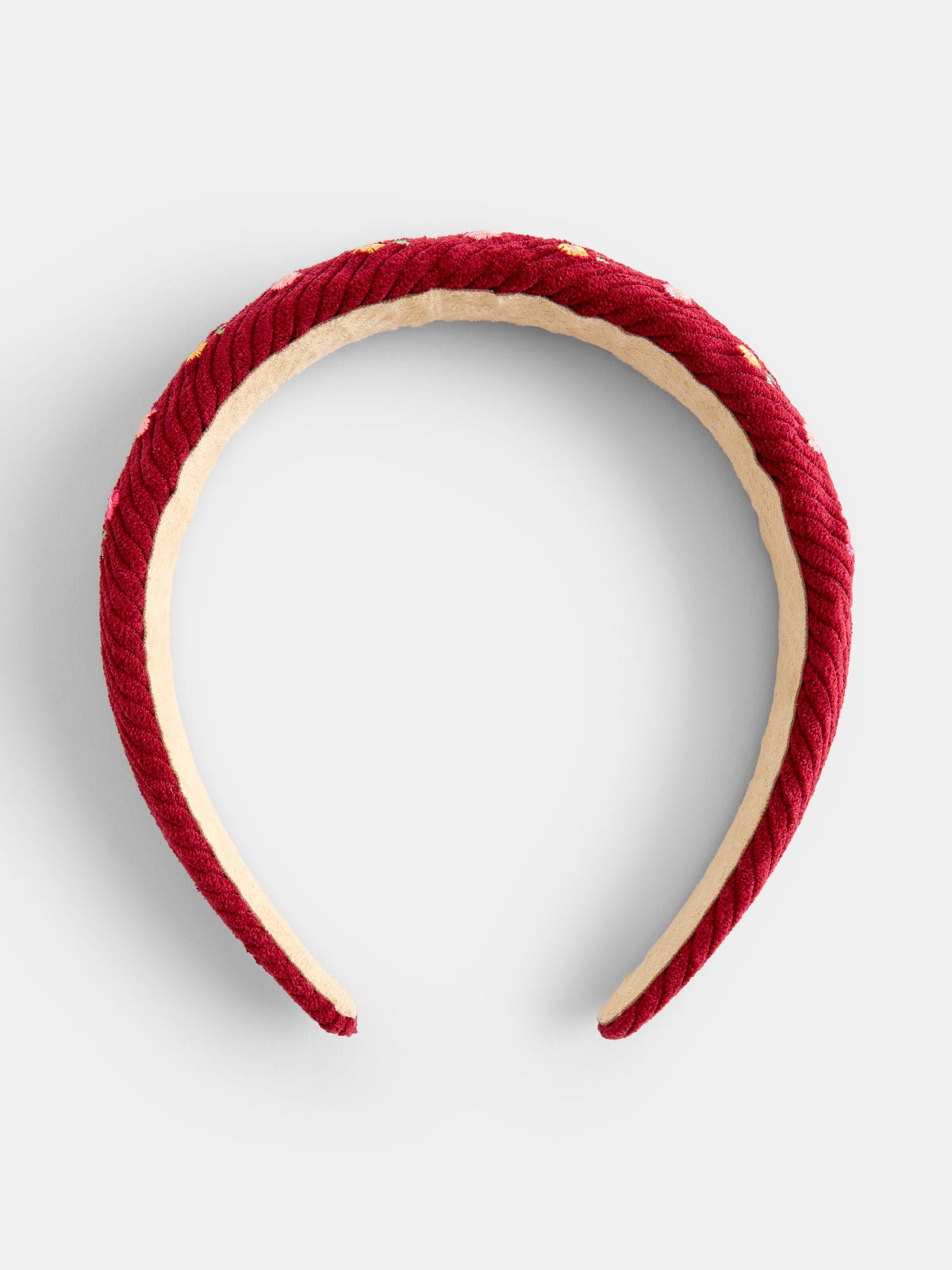 Jojo Maman Bébé Red Floral Embroidered Headband - image 3
