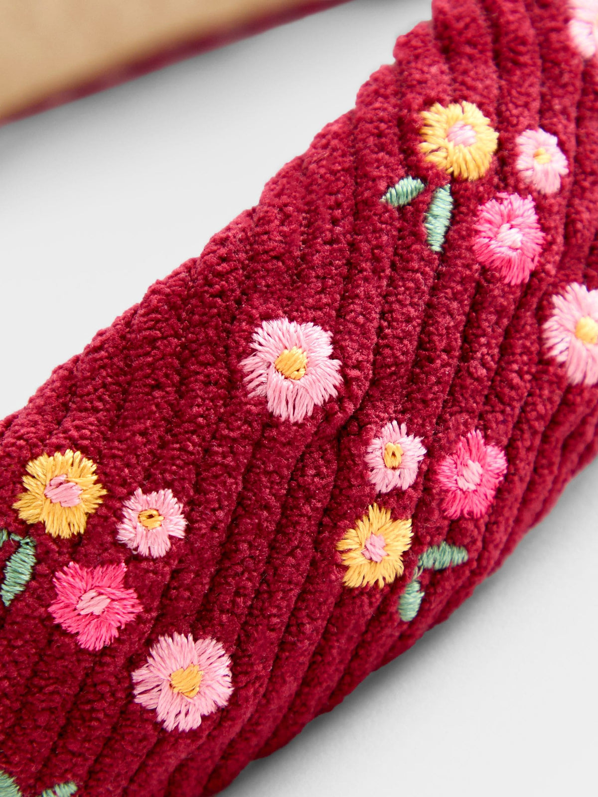 Jojo Maman Bébé Red Floral Embroidered Headband - image 4