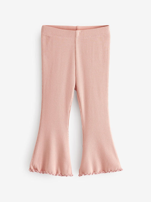 Pale Pink Rib Flare Leggings (3mths-7yrs) image 1