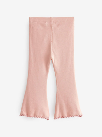 Pale Pink Rib Flare Leggings (3mths-7yrs) image 2