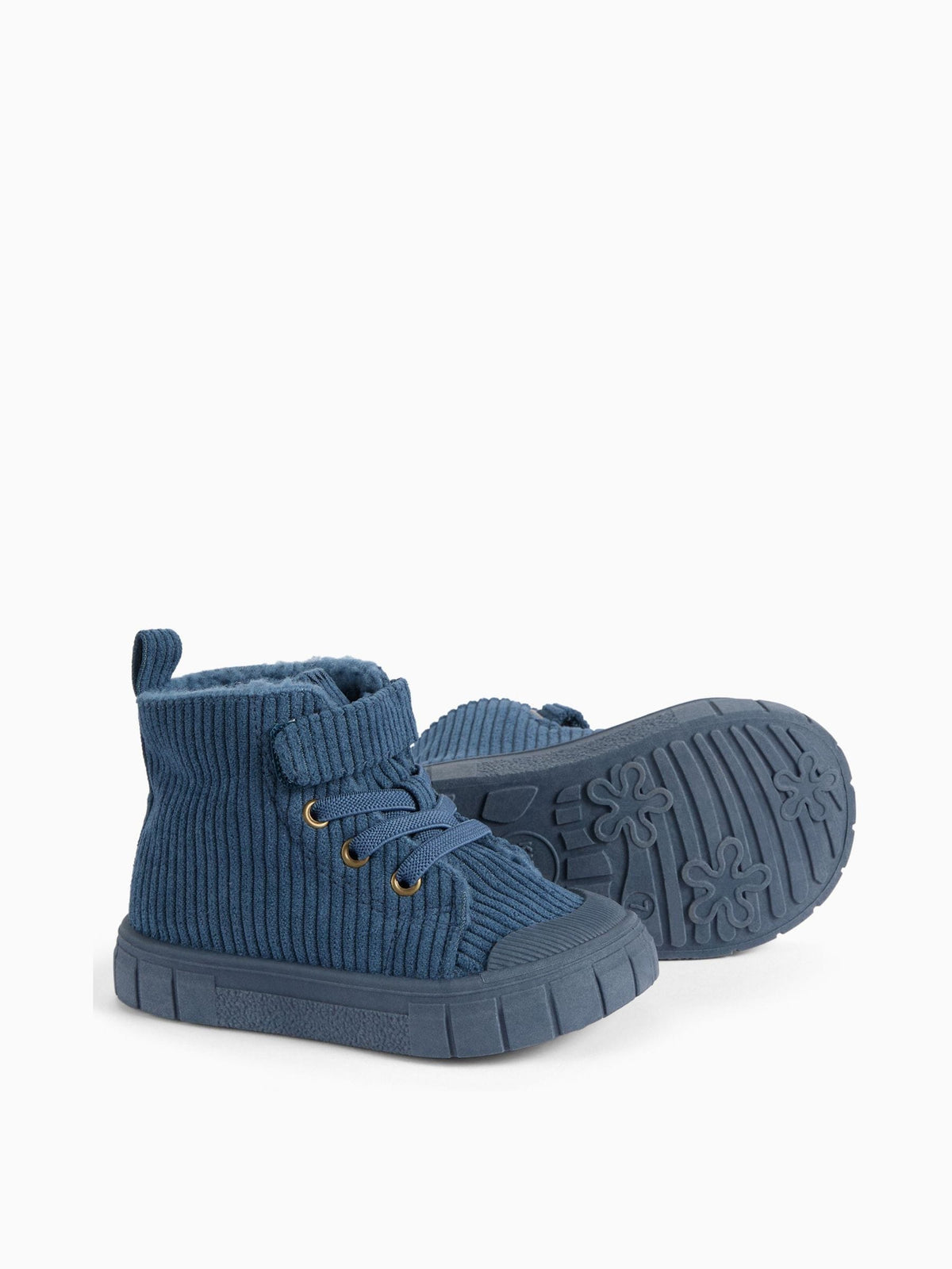 Dsiney Kidz - KIDLY by MORI Blue Corduroy Hightop Trainers image 3