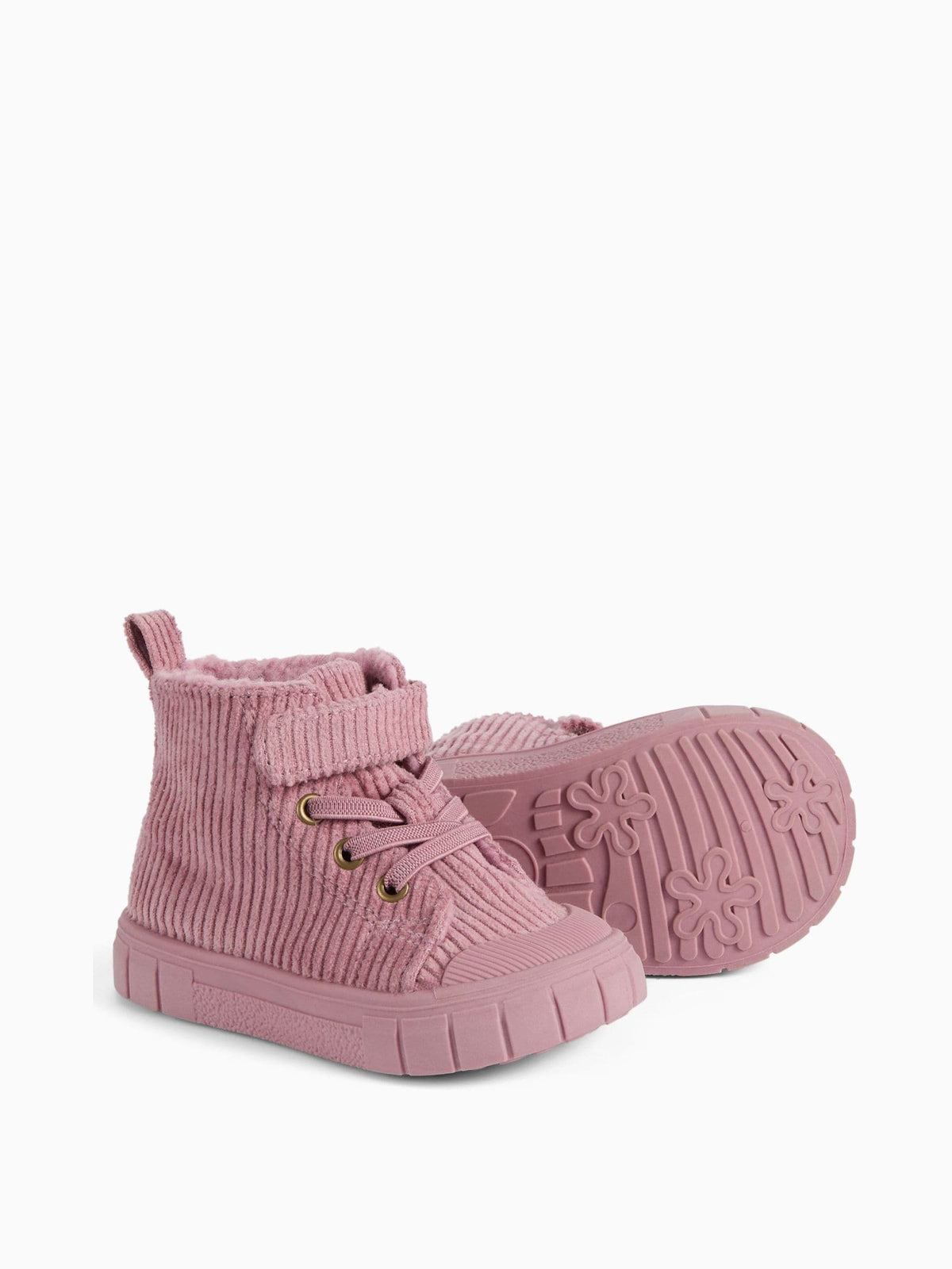 Dsiney Kidz - KIDLY by MORI Pink Corduroy Hightop Trainers image 4