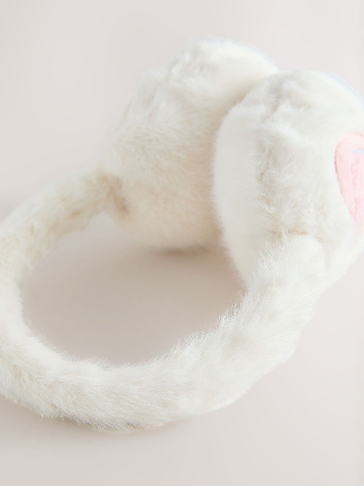 Cream Heart Embroidered Ear Muffs - image 3