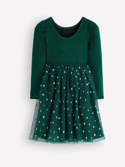 Boden Green Aurora Appliqué Tulle Christmas Dress - image 2