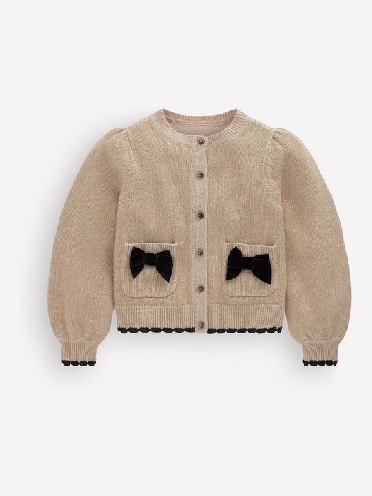 Boden Gold Sparkle Party Cardigan - image 1