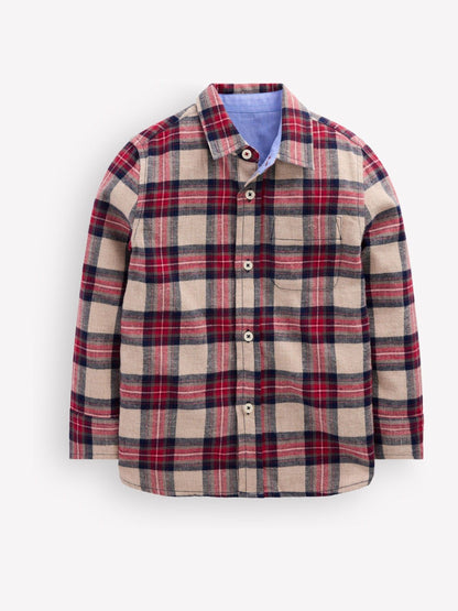 Boden Red Cosy Cotton Check Shirt - image 1