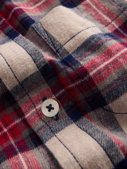 Boden Red Cosy Cotton Check Shirt - image 3