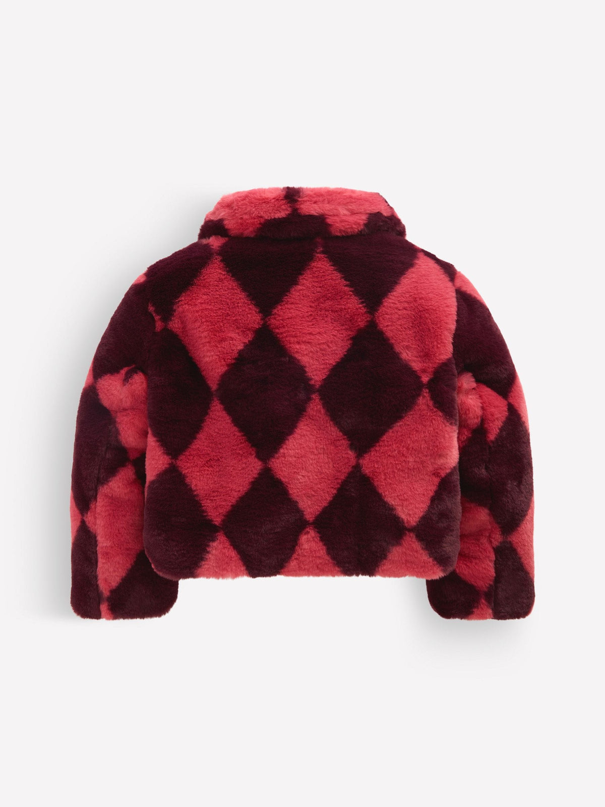Boden Pink Cropped Faux Fur Jacket - image 2