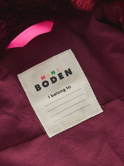 Boden Pink Cropped Faux Fur Jacket - image 4