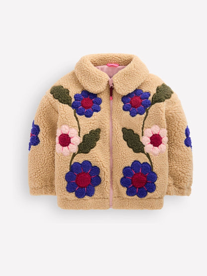 Boden Natural Collared Borg Jacket - image 1