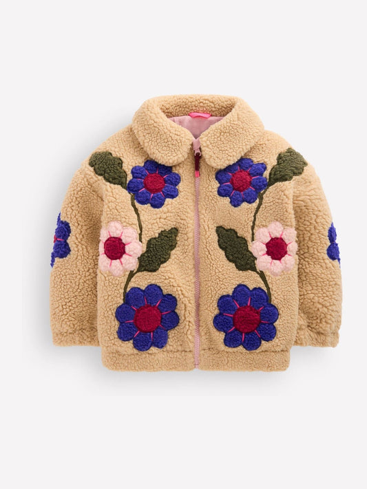 Boden Natural Collared Borg Jacket - image 1