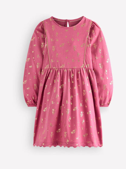 Boden Dark Pink Mabel Twirly Sparkle Dress - image 1