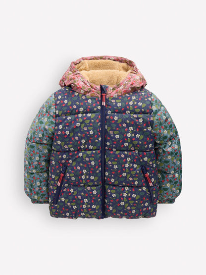 Boden Blue Fun Padded Coat - image 1