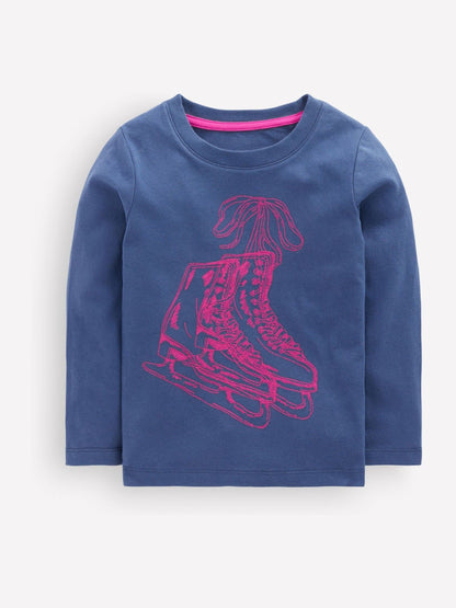 Boden Blue Neon Lion Superstitch T-Shirt - image 1
