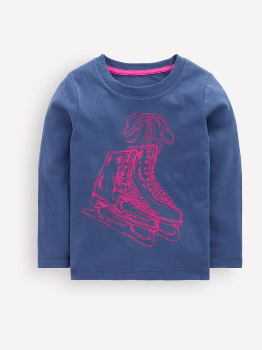 Boden Blue Neon Lion Superstitch T-Shirt - image 1