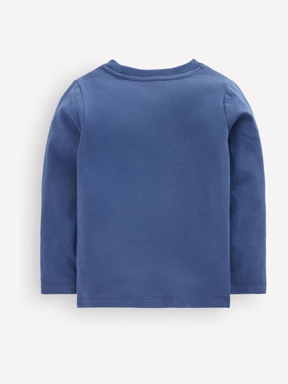 Boden Blue Neon Lion Superstitch T-Shirt - image 2