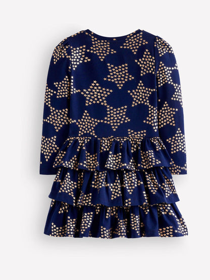 Boden Blue Cora Jersey RaRa Dress - image 2