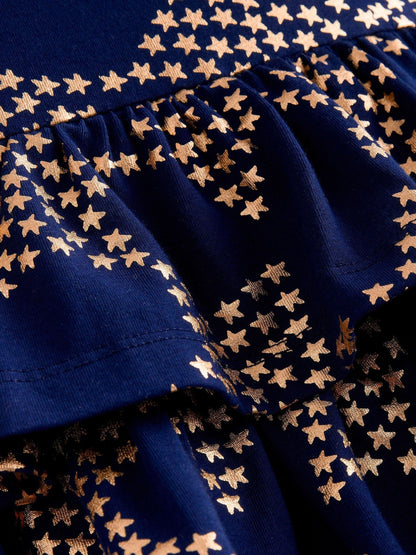 Boden Blue Cora Jersey RaRa Dress - image 3