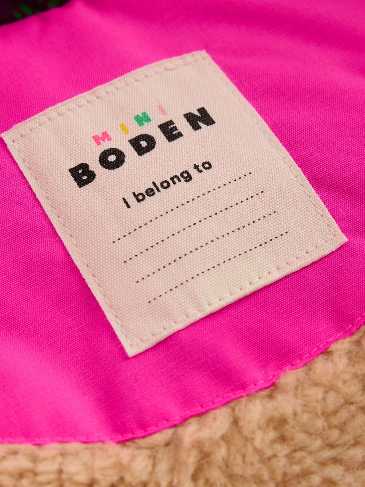 Boden Pink Floral Borg Lined Puffer Coat - image 4
