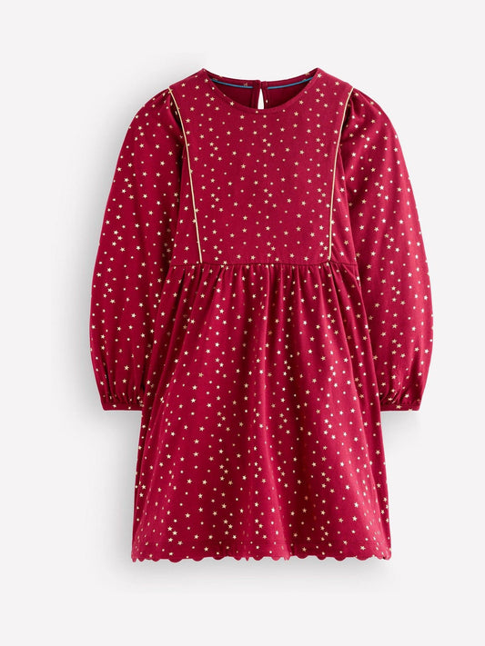 Boden Red Mabel Twirly Sparkle Dress - image 1