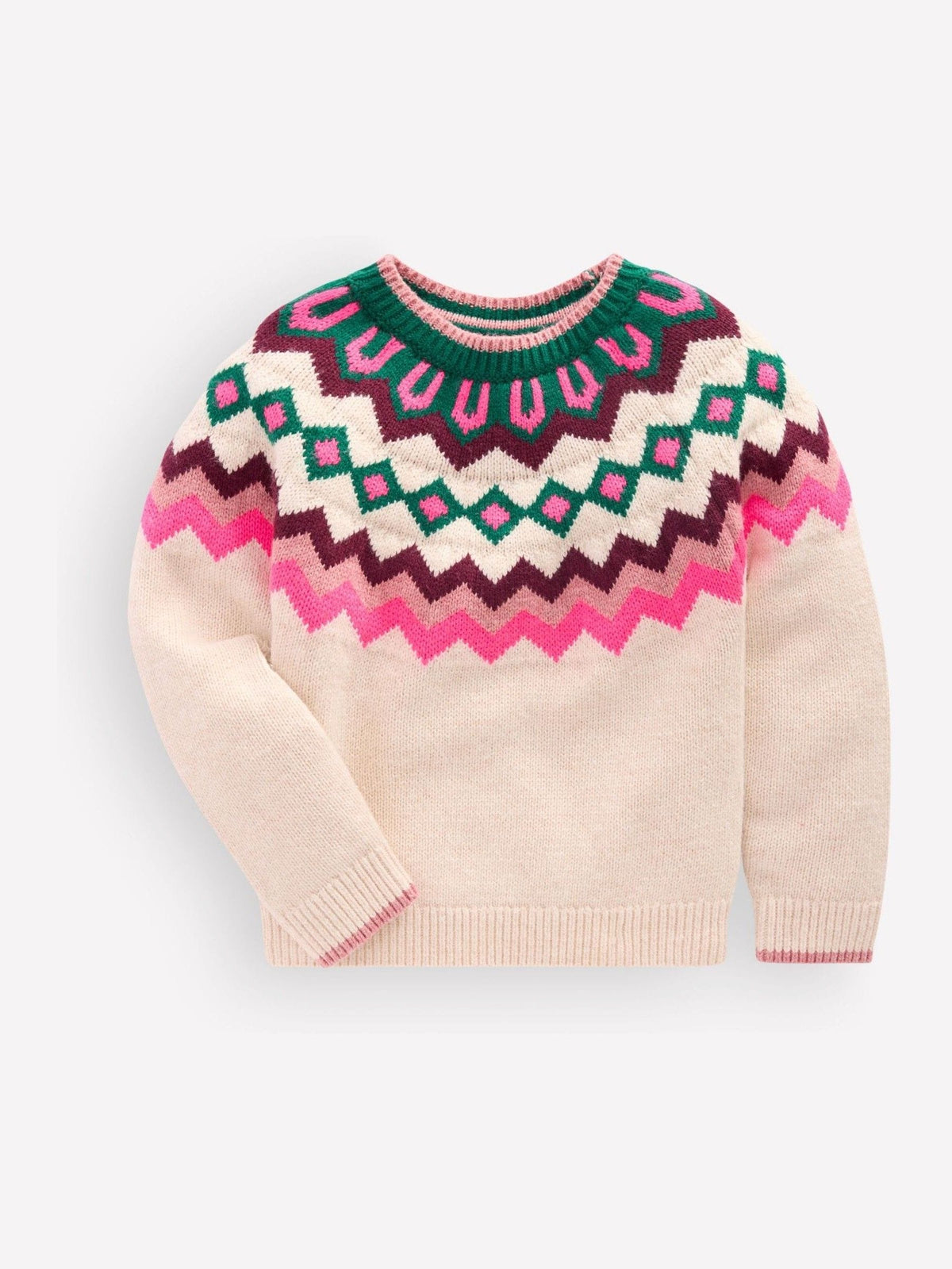 Boden Natural Eleanor Fair Isle Jumper - image 1