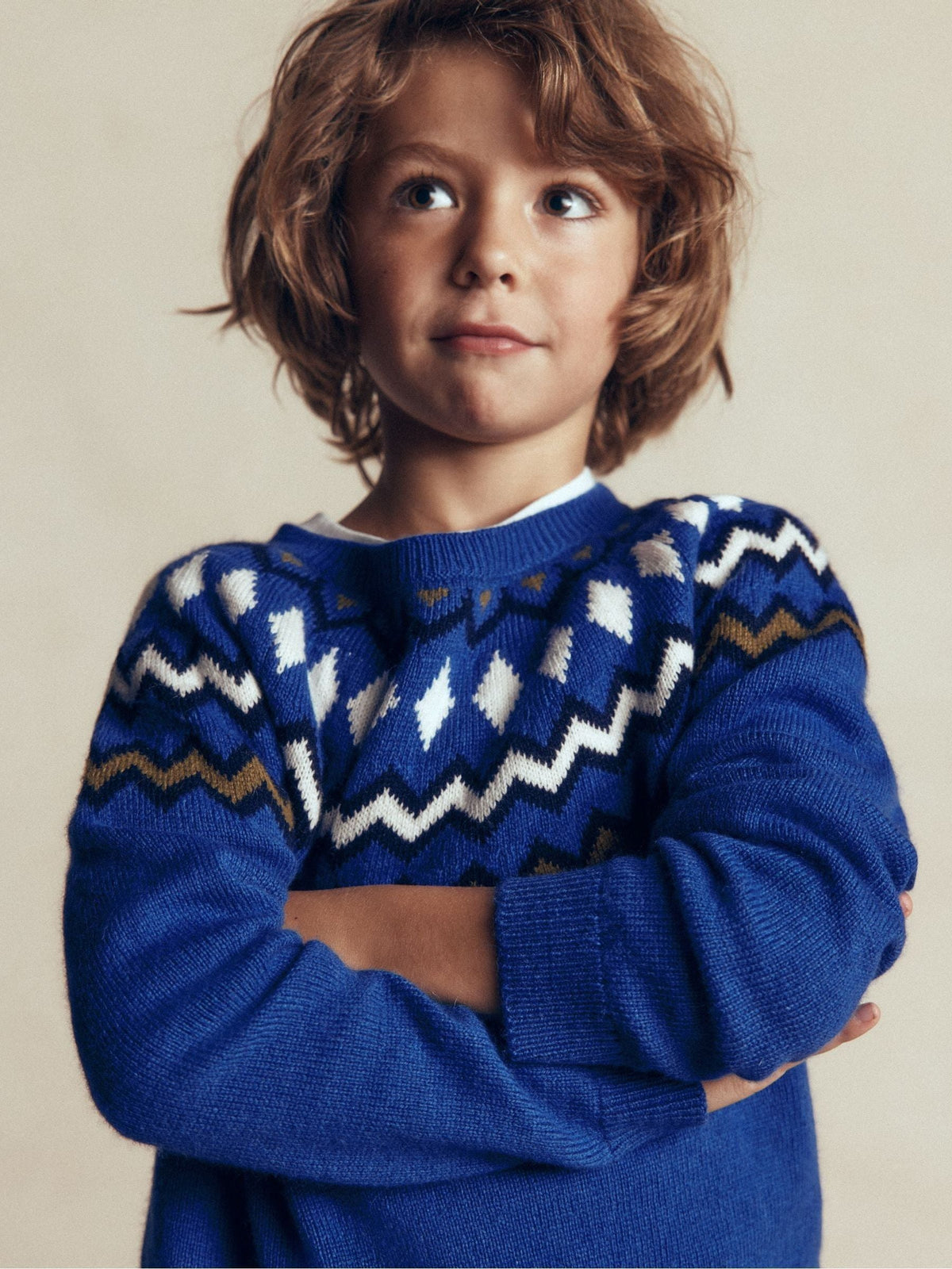 Boden navy Blue Fair Isle Jumper - image 1